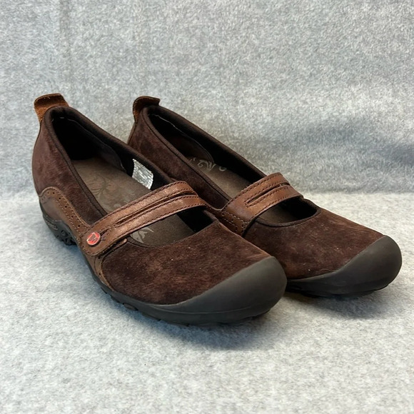 MERRELL Plaza Bandeau Espresso Womens Mary‎ Jane Heel Sz 8 - Picture 1 of 11